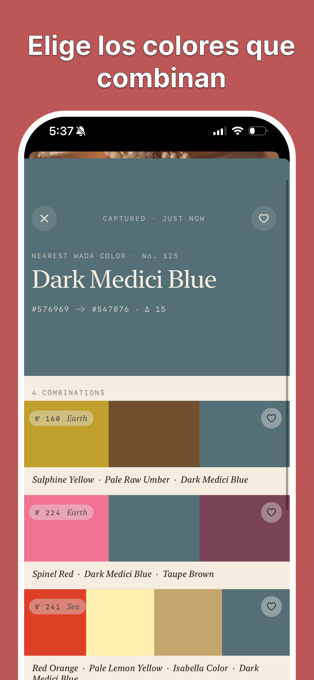 Wada Dictionary of Colors app screenshot