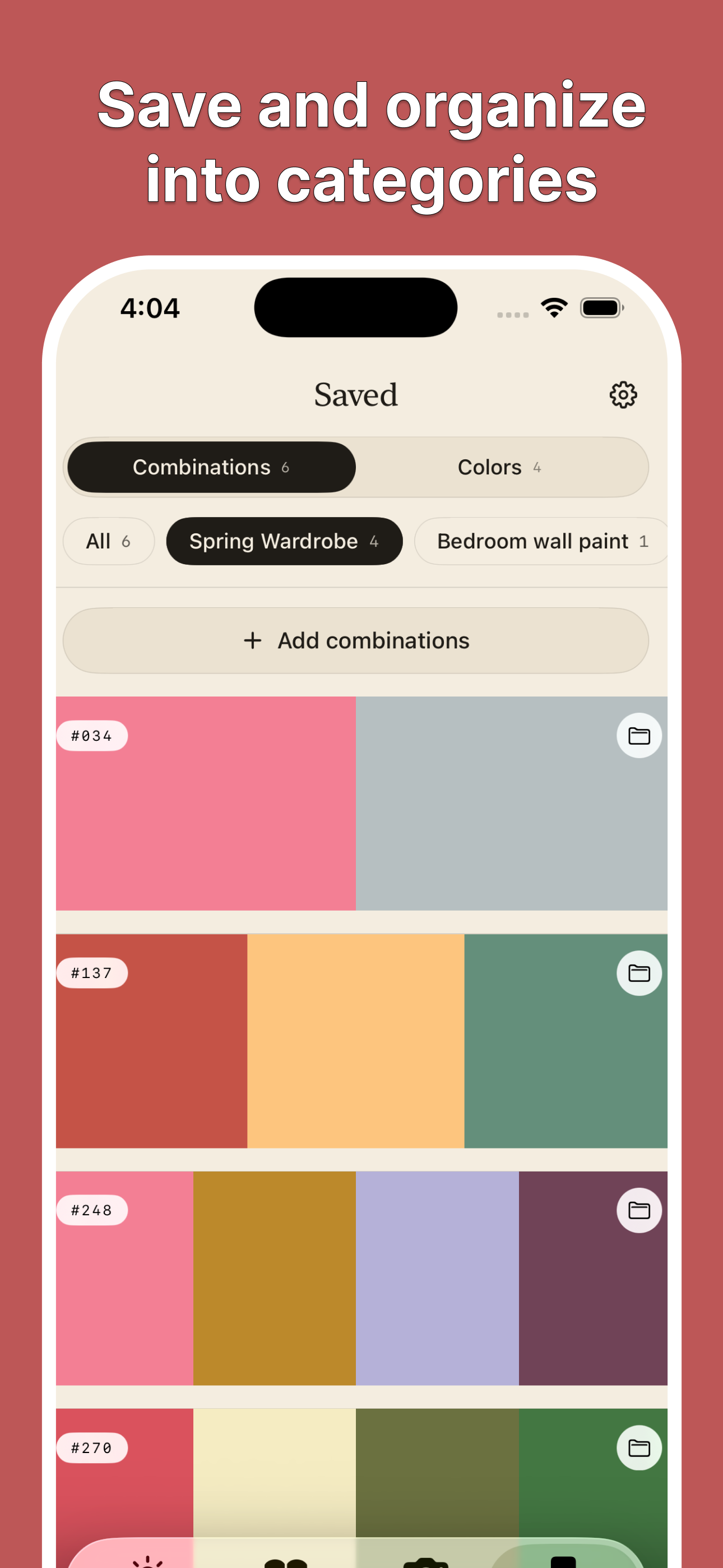 Wada Dictionary of Colors app screenshot